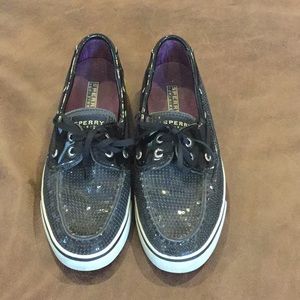 EUC Sperry Top Sider Sequin Boat Shoes